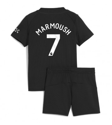 Manchester City Omar Marmoush #7 Udebanetrøje Børn 2025-26 Kortærmet (+ Korte bukser)